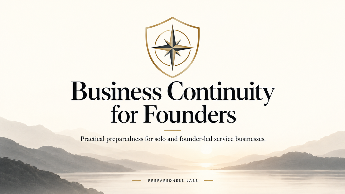 Business Continuity for Founders — Self-Guided